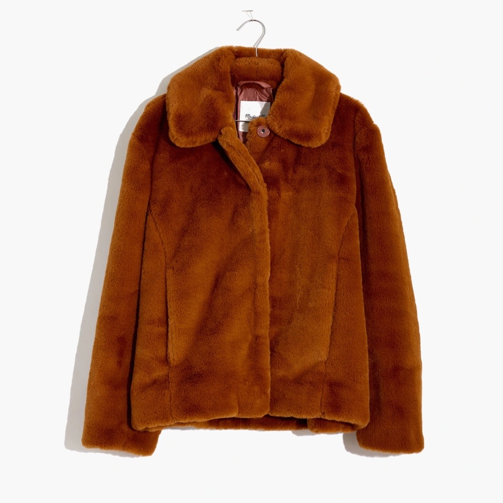 Madewell Faux-Fur Crop Coat - Picture 4 of 7